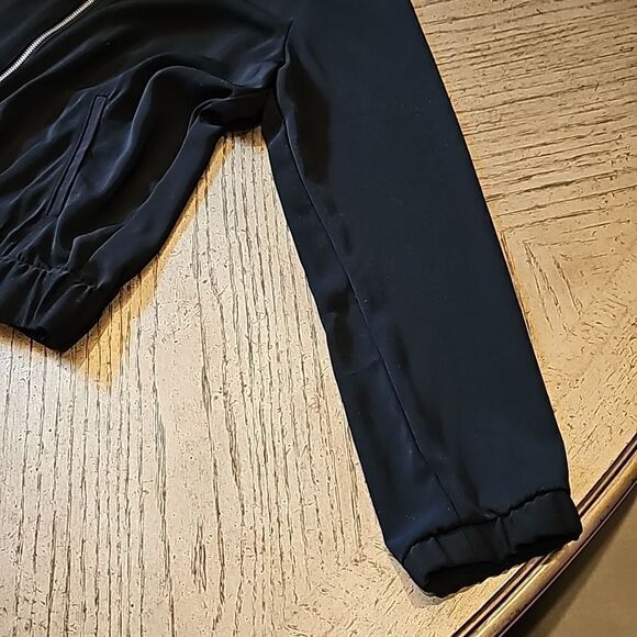 Style&Co Black bomber zip up jacket size M - Picture 3 of 6